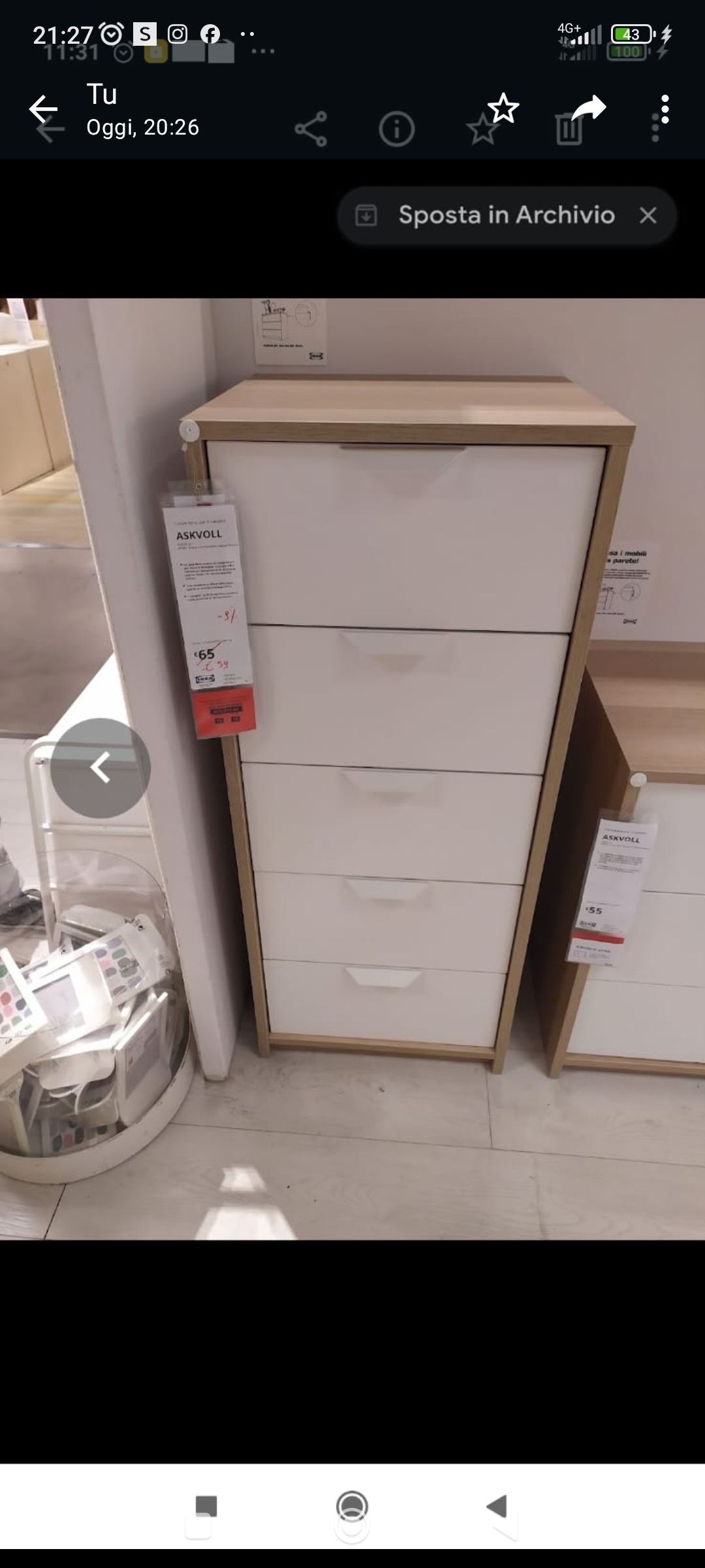 I would like to purchase this product (ASKVOLL chest of drawers with 5 drawers)