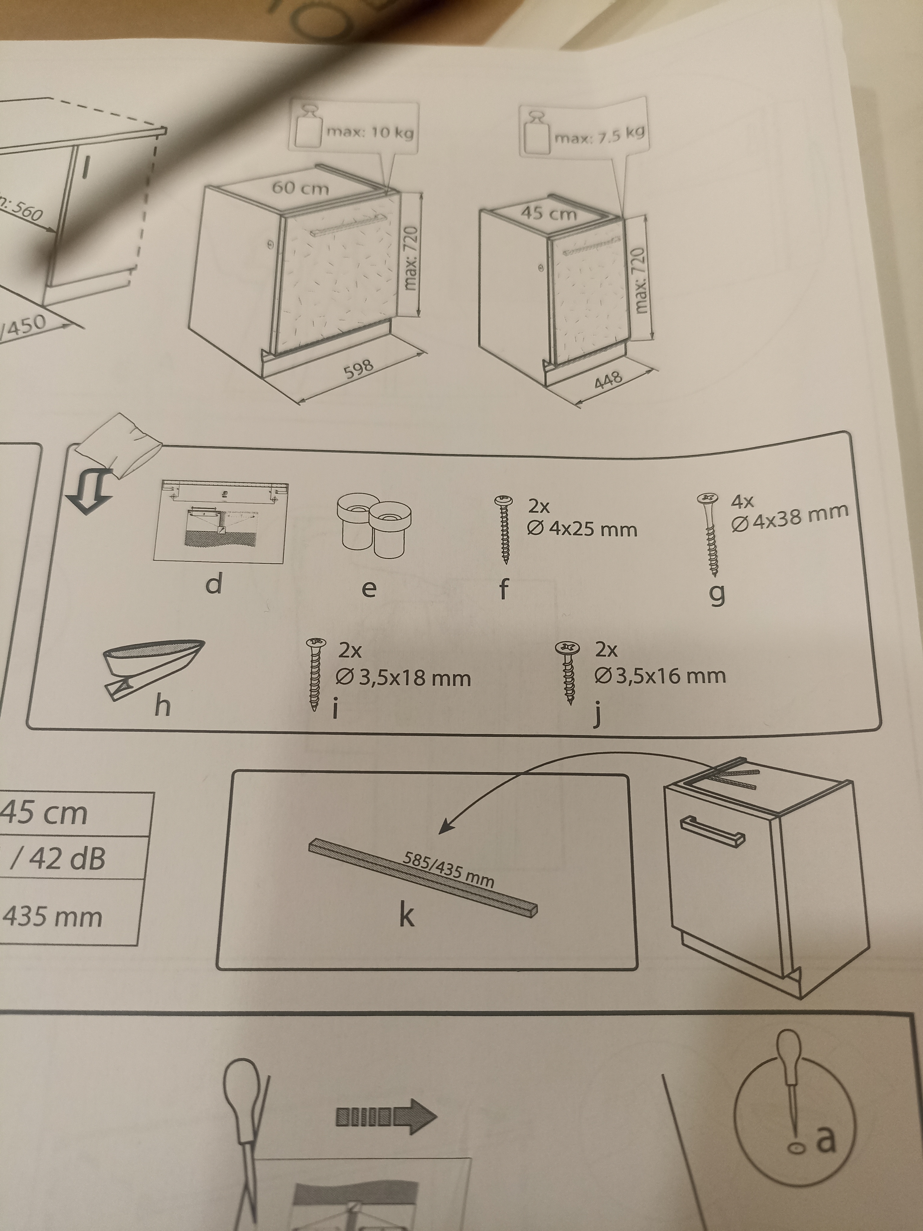 Hello.
I received a dishwasher without the K and H elements from the manual.